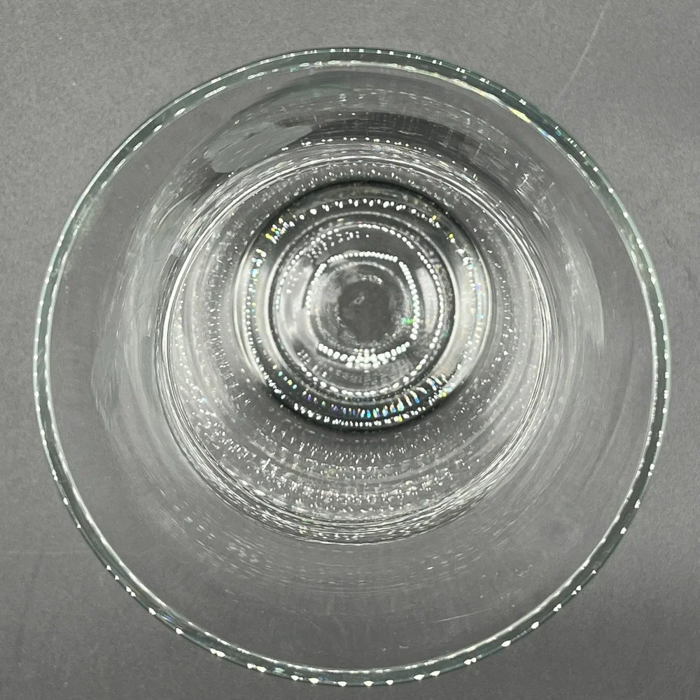Clear Glass Vase Etched Floral Rose Leaves Footed‎ Pedestal Base Home 9.5